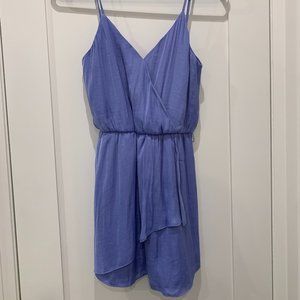 Naked Zebra V-Neck Blue Wrap Romper